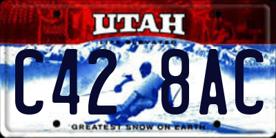 UT license plate C428AC