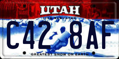UT license plate C428AF