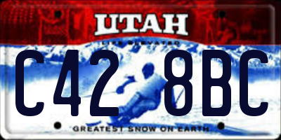 UT license plate C428BC