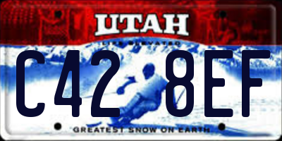 UT license plate C428EF