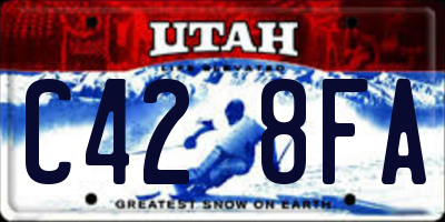 UT license plate C428FA