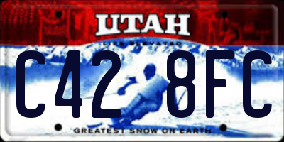 UT license plate C428FC