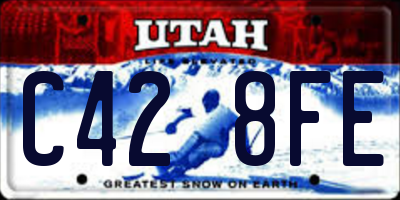 UT license plate C428FE