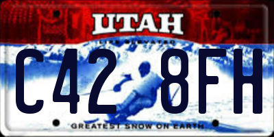 UT license plate C428FH