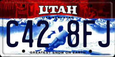 UT license plate C428FJ