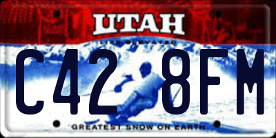 UT license plate C428FM