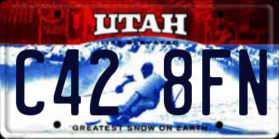 UT license plate C428FN