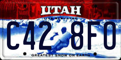UT license plate C428FO