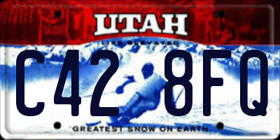 UT license plate C428FQ