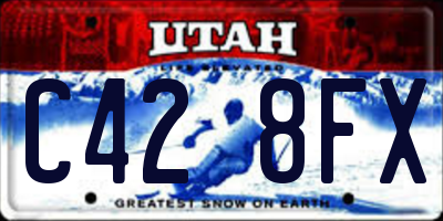 UT license plate C428FX