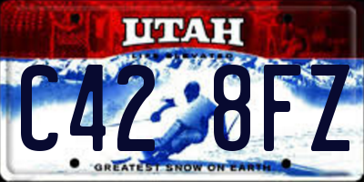 UT license plate C428FZ