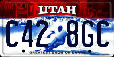 UT license plate C428GC