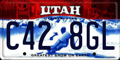 UT license plate C428GL