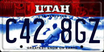 UT license plate C428GZ