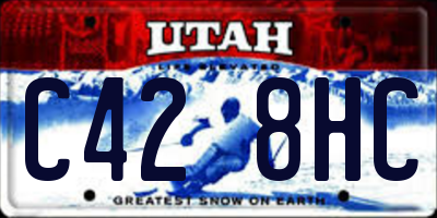 UT license plate C428HC