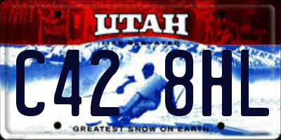 UT license plate C428HL