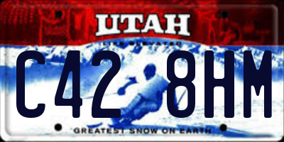 UT license plate C428HM