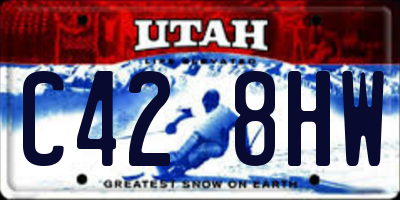 UT license plate C428HW