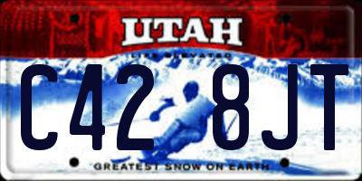 UT license plate C428JT