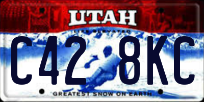 UT license plate C428KC