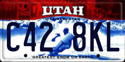UT license plate C428KL