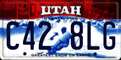 UT license plate C428LG