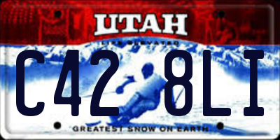 UT license plate C428LI