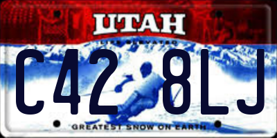 UT license plate C428LJ