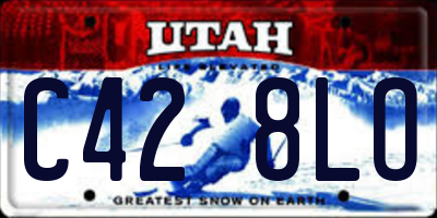UT license plate C428LO