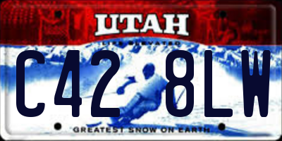 UT license plate C428LW