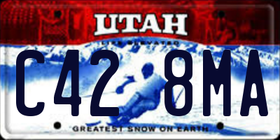UT license plate C428MA