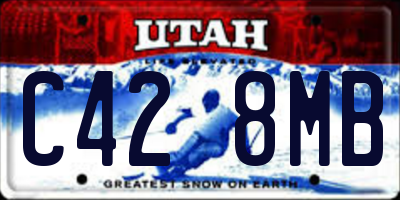 UT license plate C428MB
