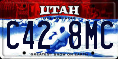 UT license plate C428MC