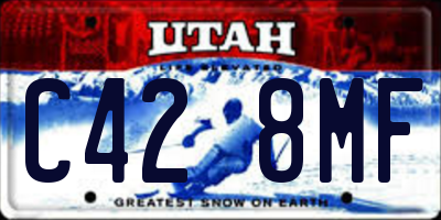 UT license plate C428MF