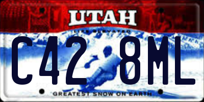 UT license plate C428ML