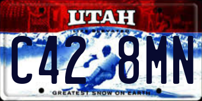 UT license plate C428MN