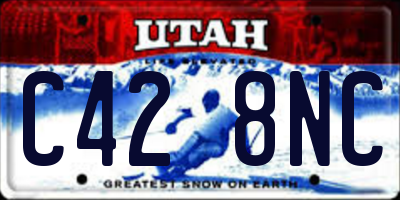 UT license plate C428NC
