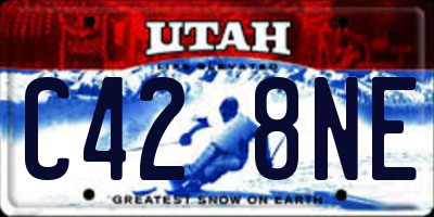 UT license plate C428NE