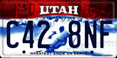 UT license plate C428NF
