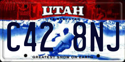 UT license plate C428NJ