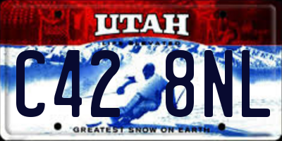 UT license plate C428NL