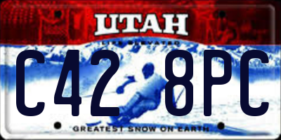 UT license plate C428PC