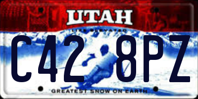 UT license plate C428PZ