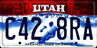 UT license plate C428RA