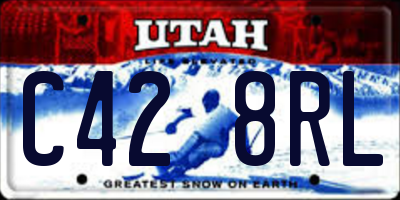 UT license plate C428RL