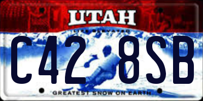 UT license plate C428SB