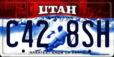 UT license plate C428SH
