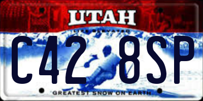UT license plate C428SP