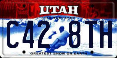 UT license plate C428TH