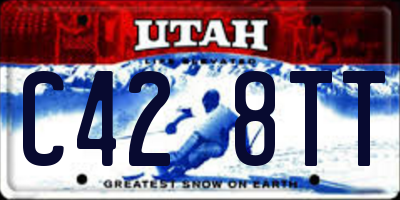 UT license plate C428TT